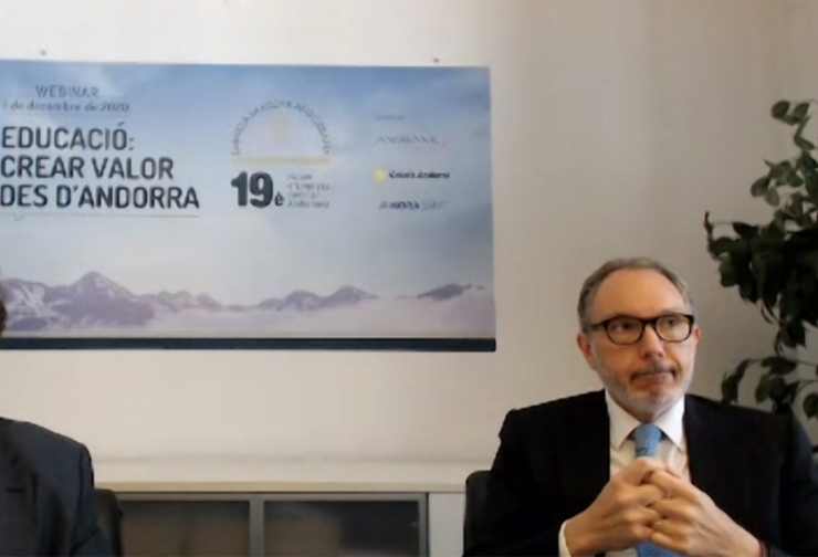 El president de l'EFA, Francesc Mora, aquest dimarts en roda de premsa telemàtica.